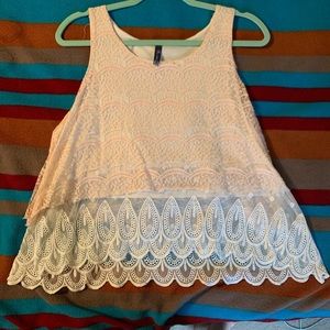 Boutique lace tank top